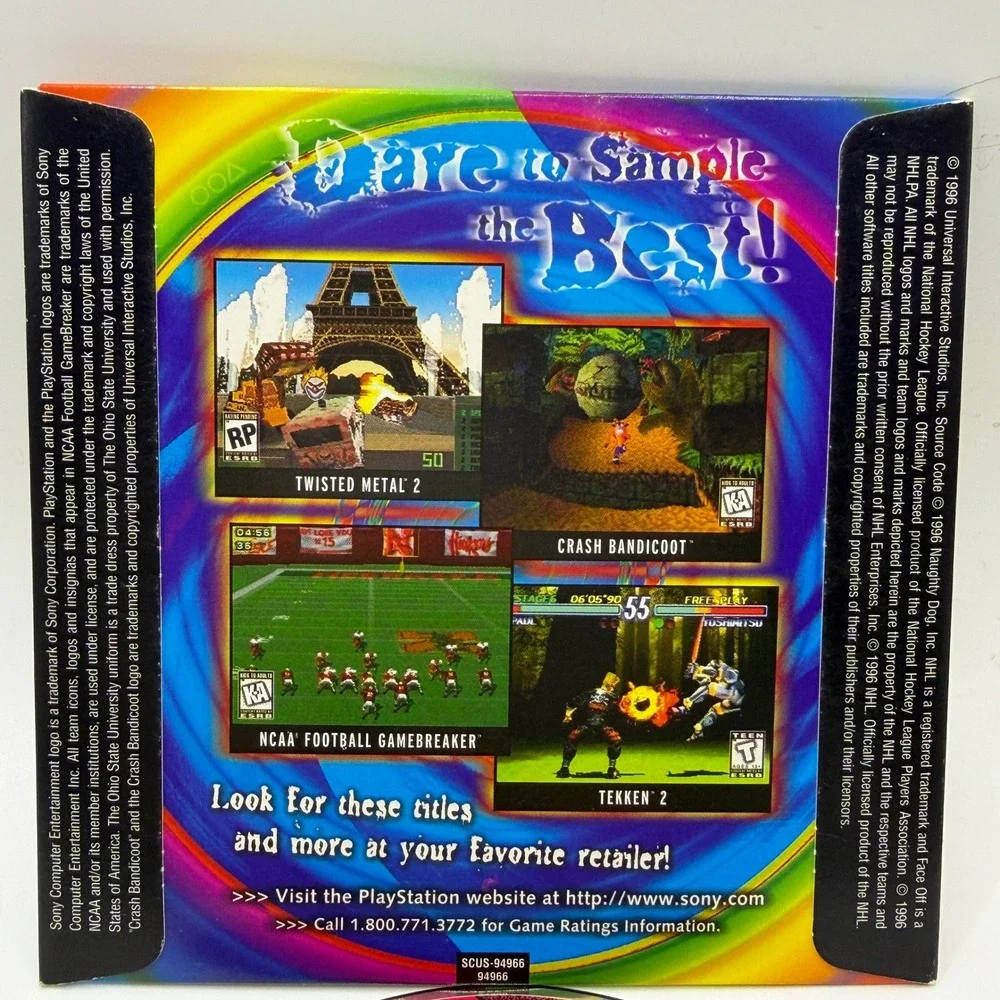 PlayStation Unisex OS Sampler Pack‎ Vol 3 SCUS-94966 Retro 90s Gaming Demo Disc